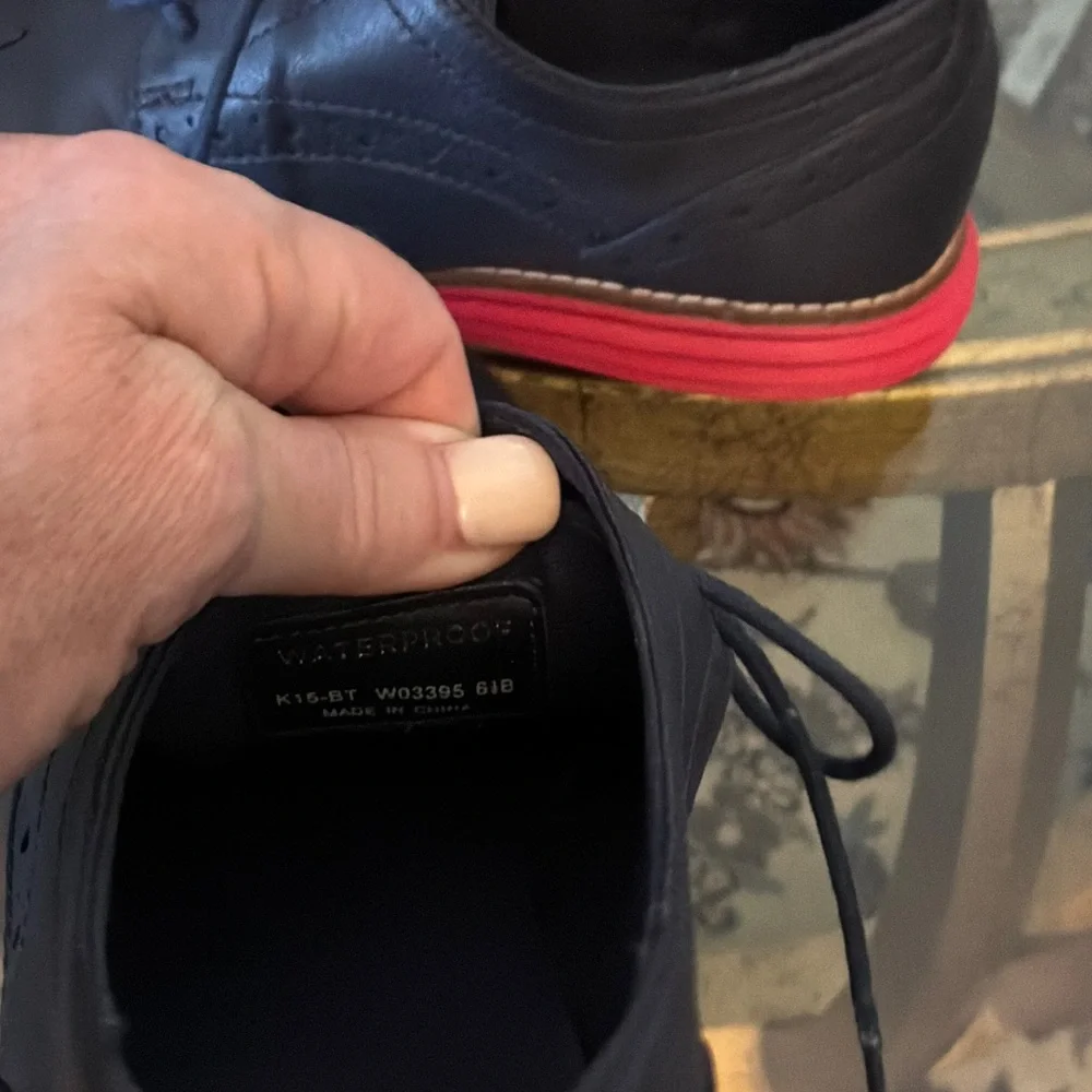 Cole Haan Black Oxfords with Red Sole - Picture 4 of 5